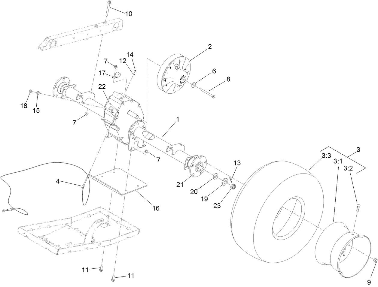 Rear Axle Drive System Assembly