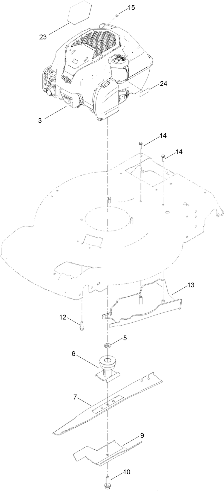 Engine and Blade Assembly