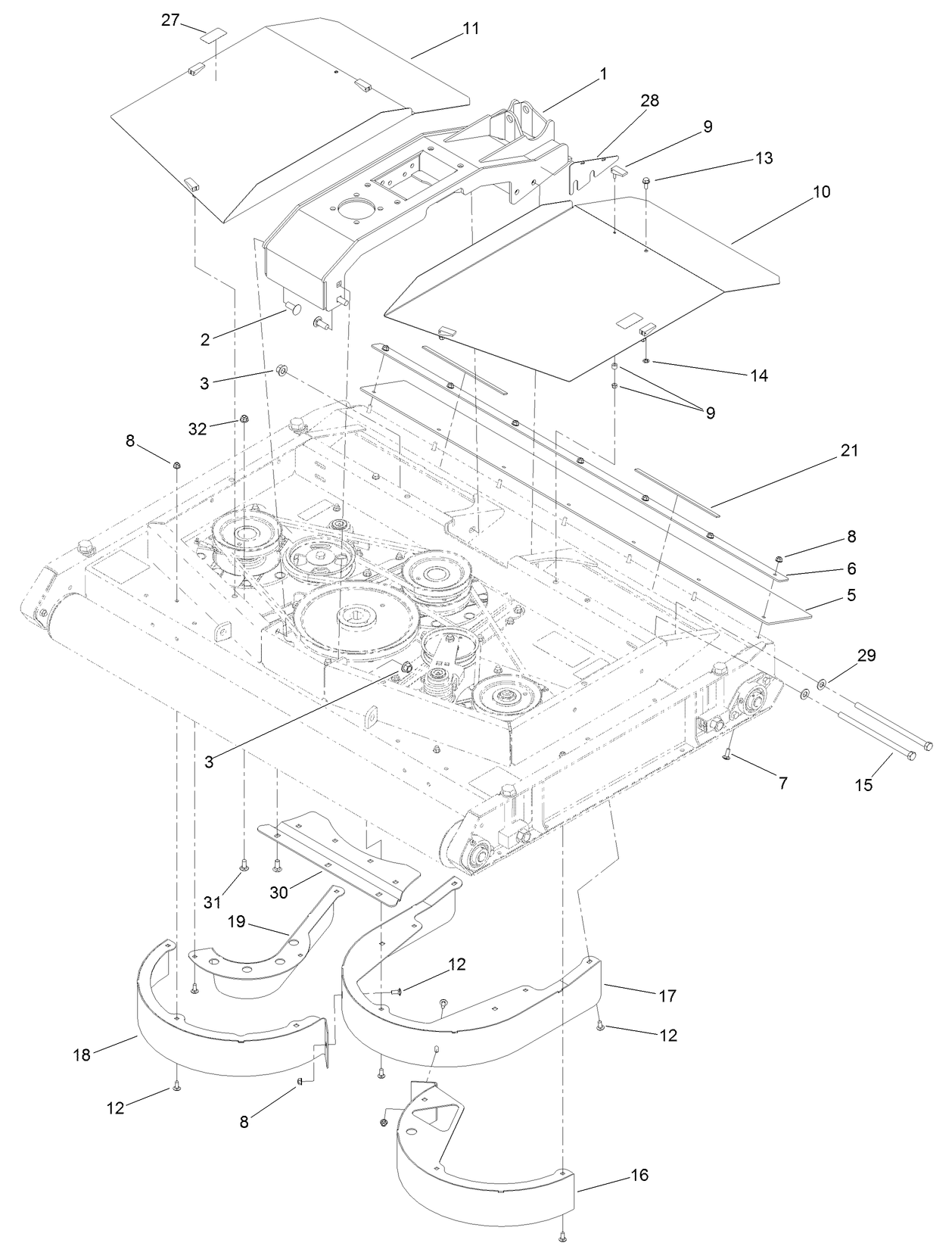 Deck Mount and Deck Cover Assembly