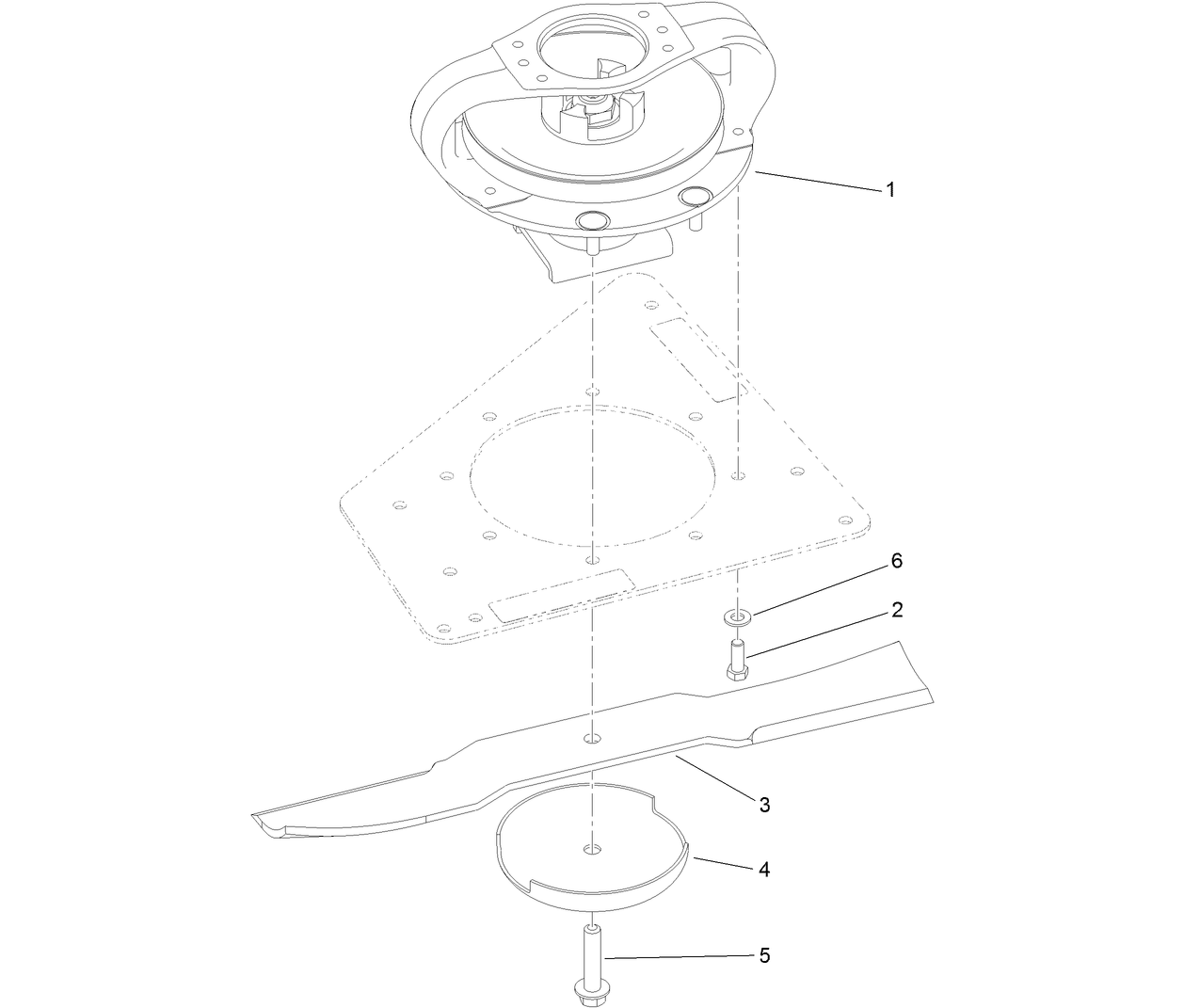Front Deck Driving Spindle Assembly