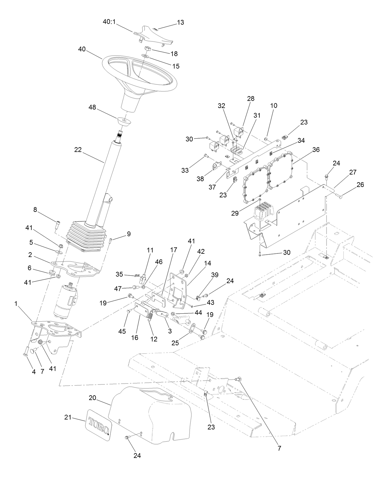 Steering and Controller Assembly