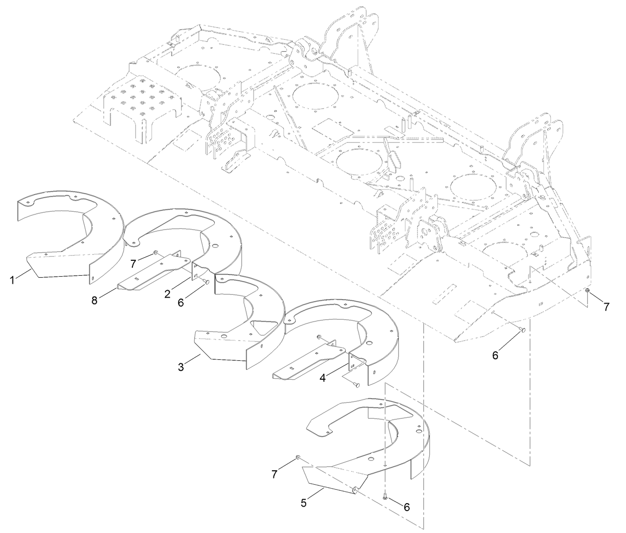 Center Front Deck Chamber and Discharge Assembly