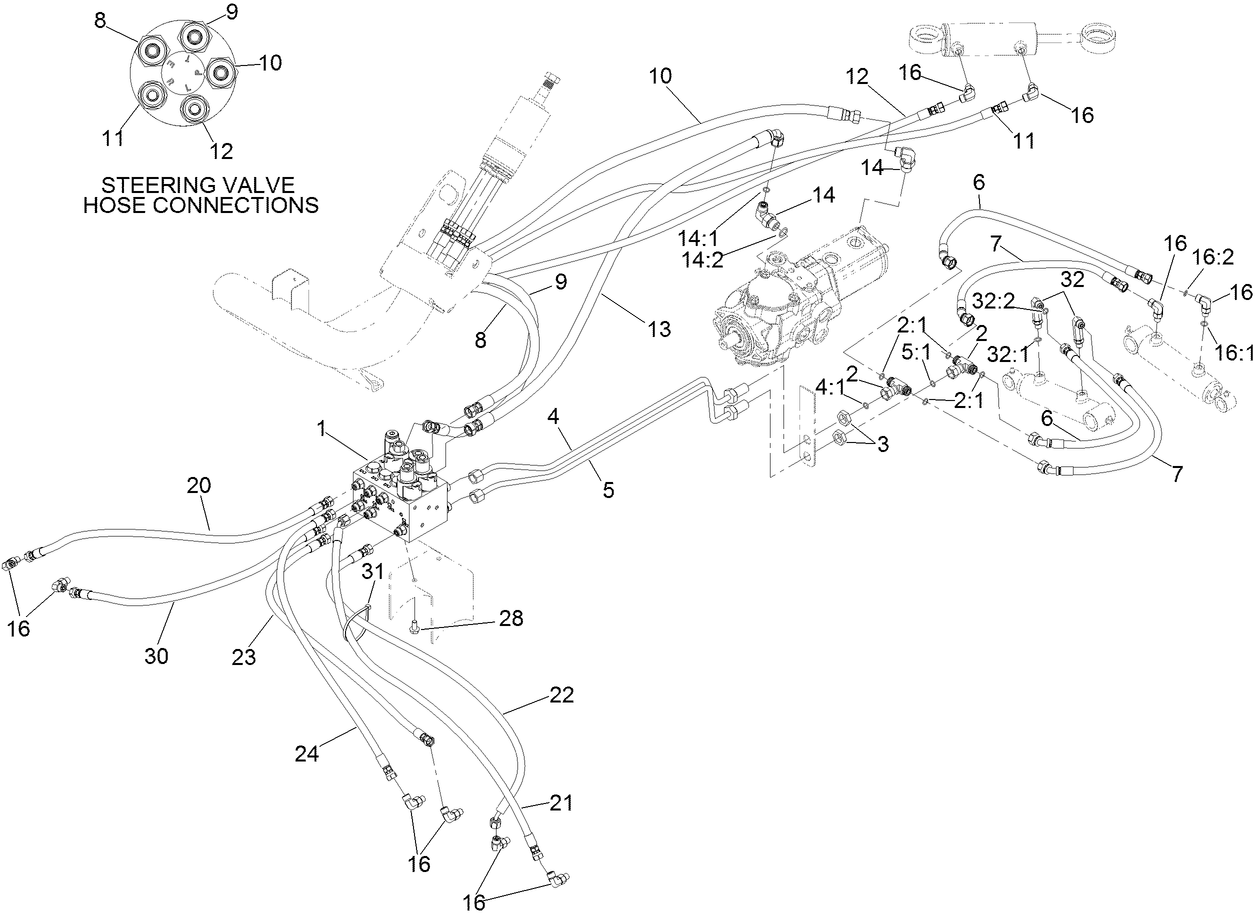 Lift Manifold and Steering Circuit Assembly