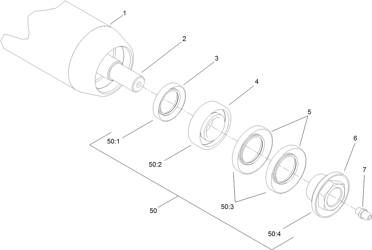 Long Rear Roller Assembly No. 137-6107