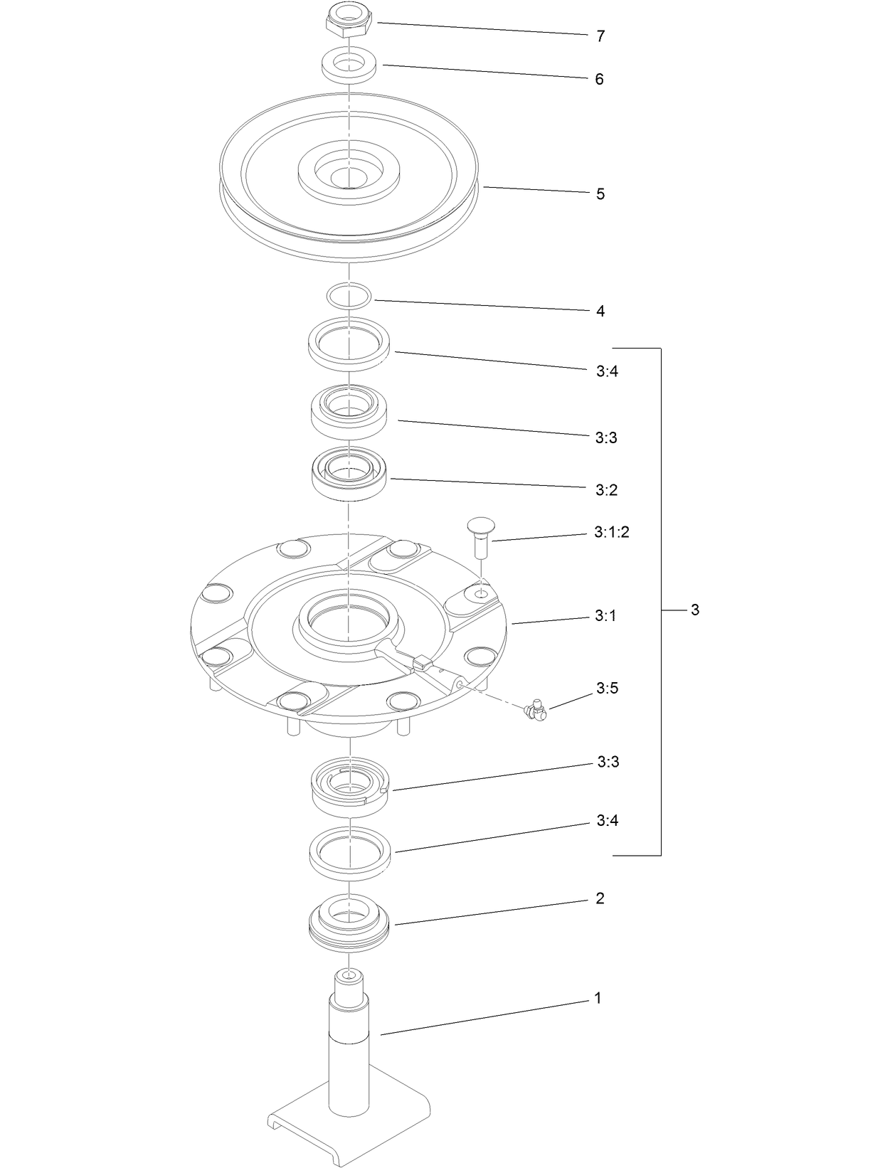 Low Driven Spindle Assembly No. 139-1039