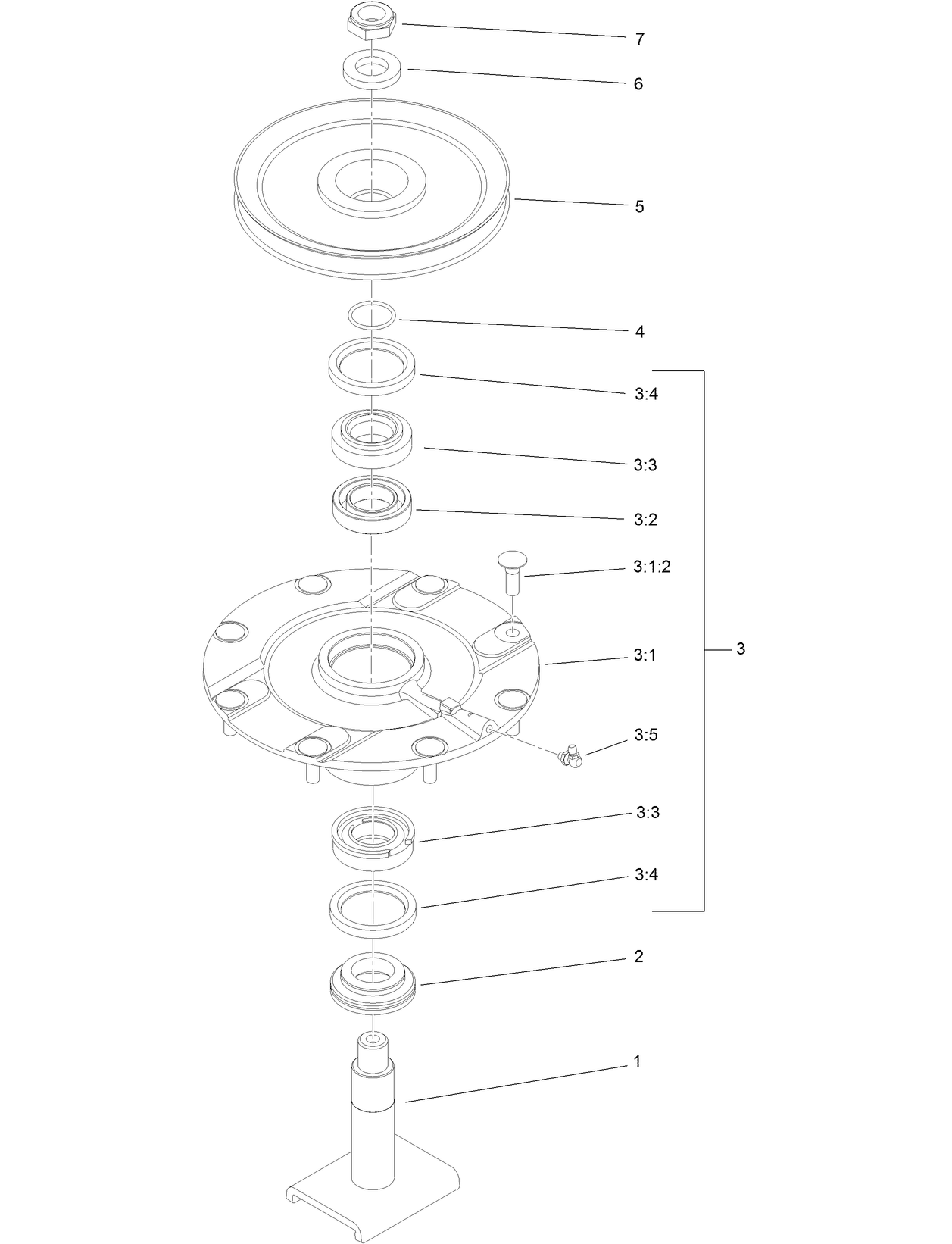High Driven Spindle Assembly No. 139-1038