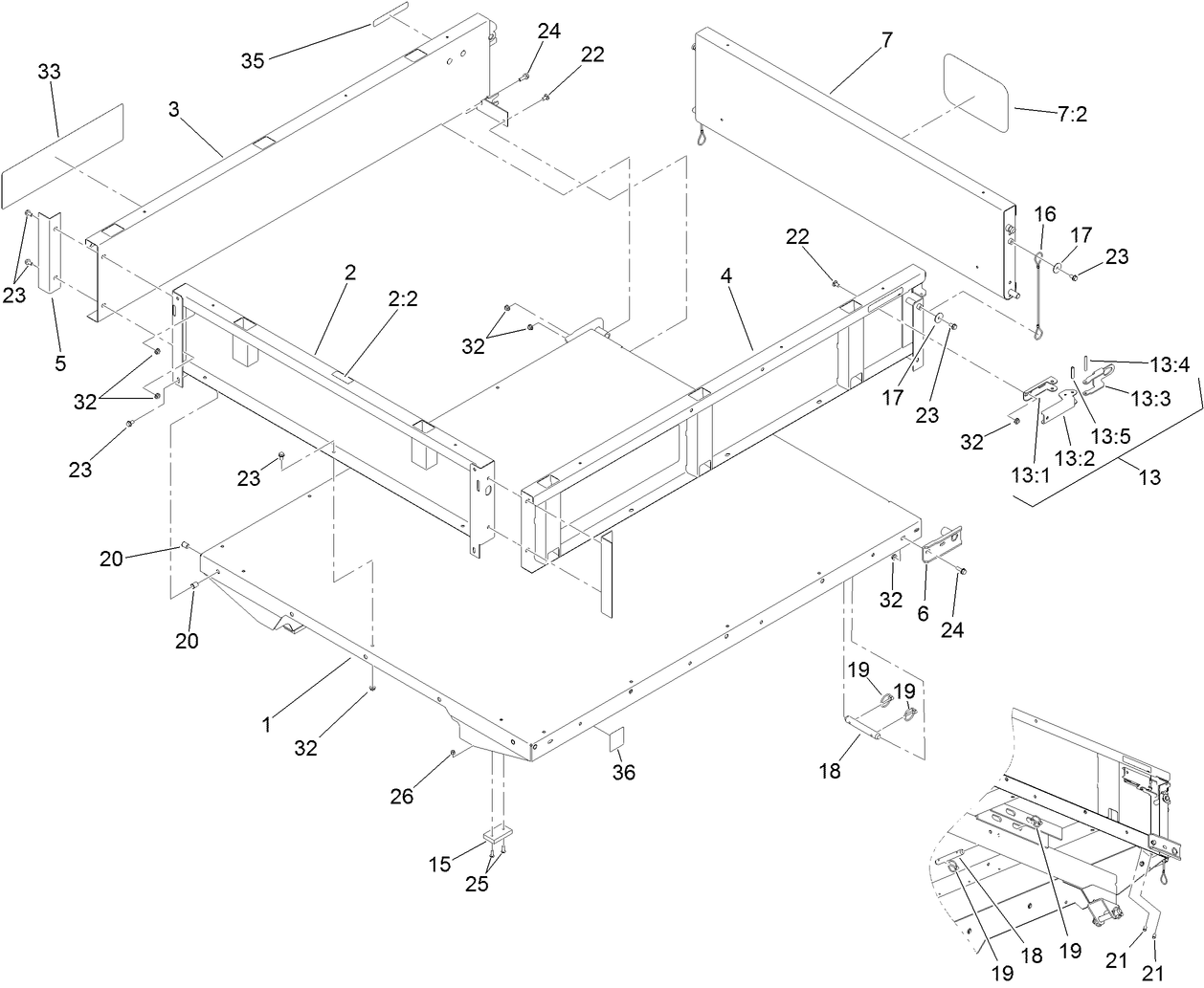 Full Bed and Side Panel Assembly
