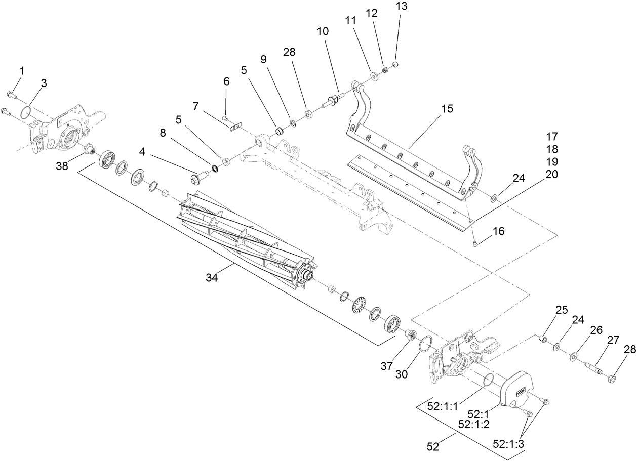 Reel and Bedbar Assembly