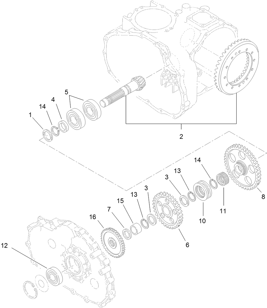 Countershaft Assembly  4 Wheel Drive Transaxle Assembly No. 115-2175
