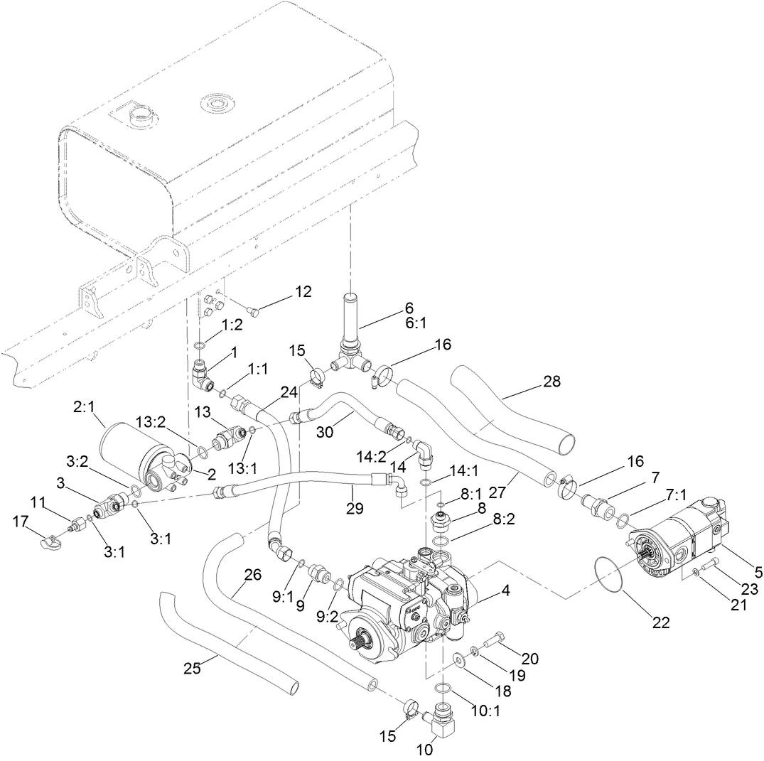 Hydraulic Pump and Filter Assembly