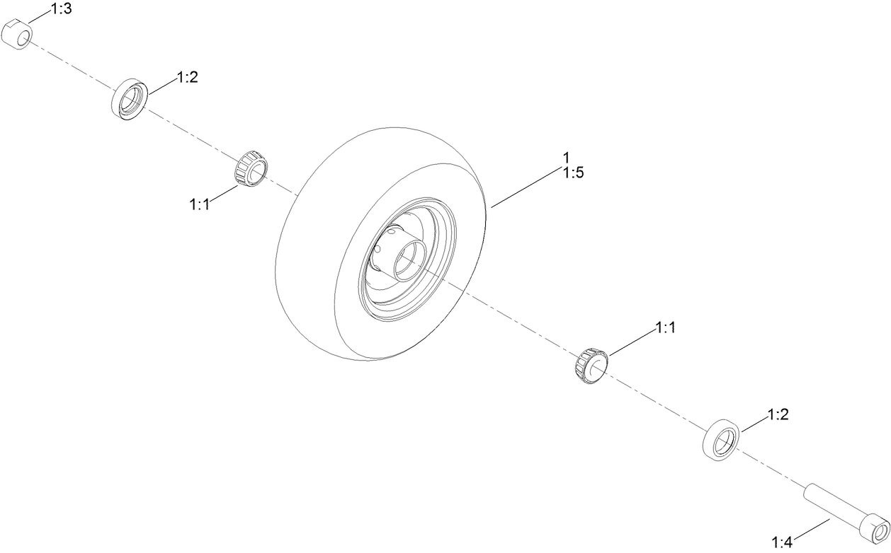 Pneumatic Caster Wheel Kit Assembly 140-4311