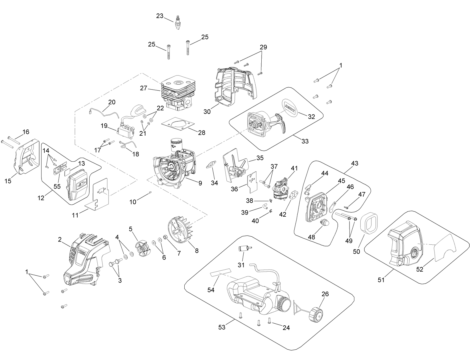 Power Head Components Assembly