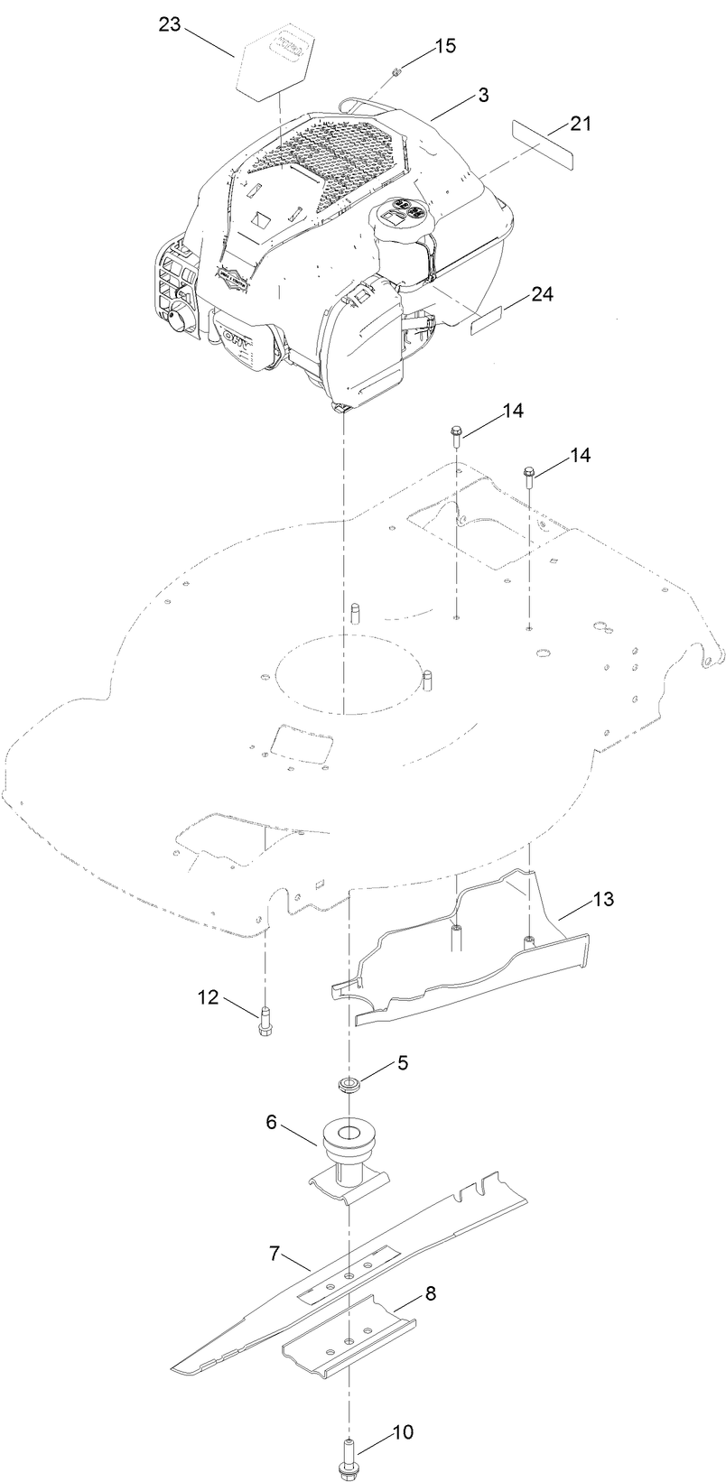 Engine and Blade Assembly