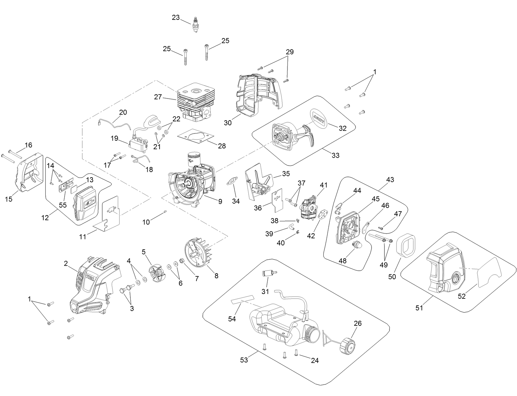 Power Head Components Assembly