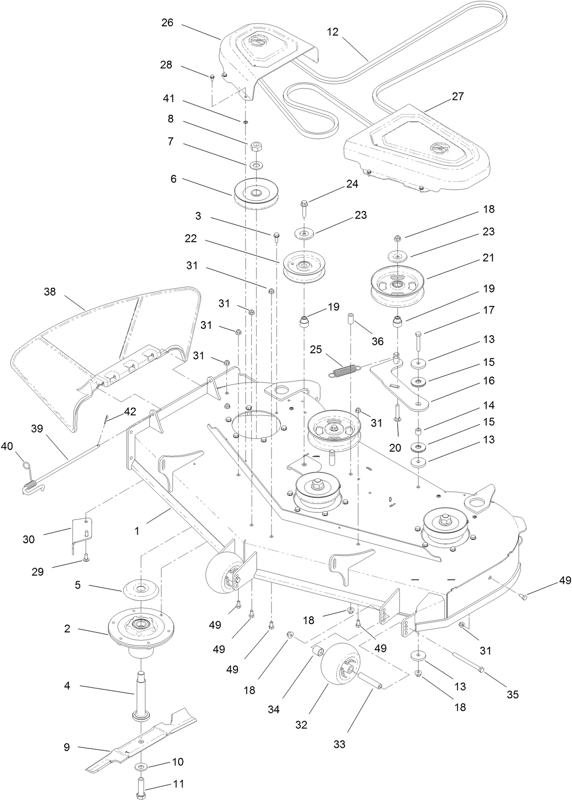 48 Inch Deck Assembly