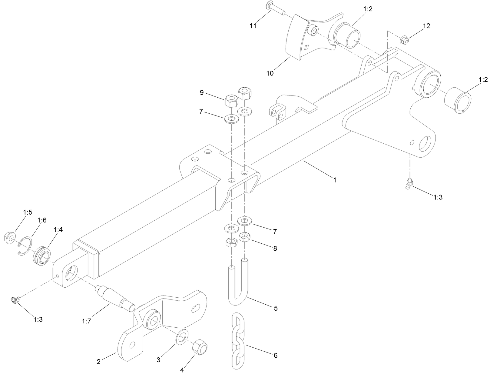 LH Front Lift Arm Assembly No. 138-6368