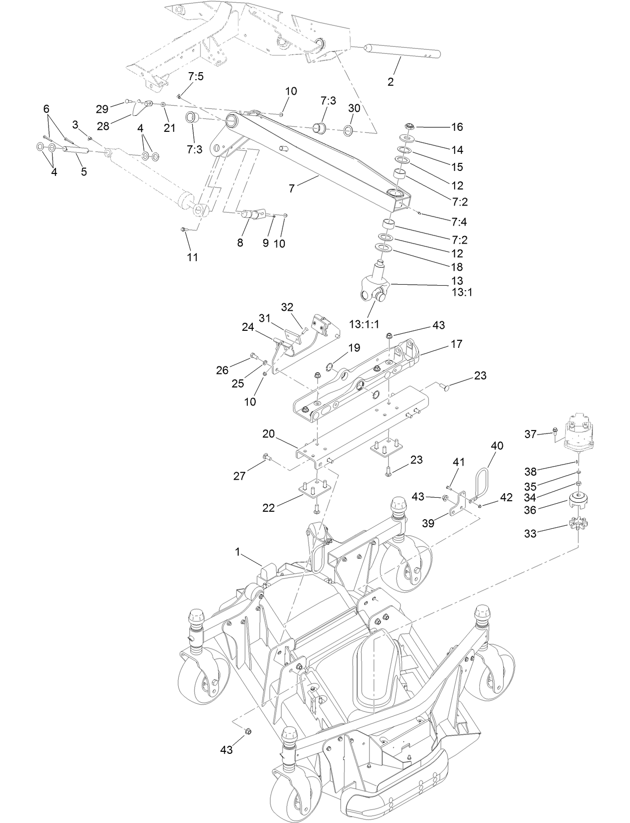 Left Hand Deck Connection Assembly