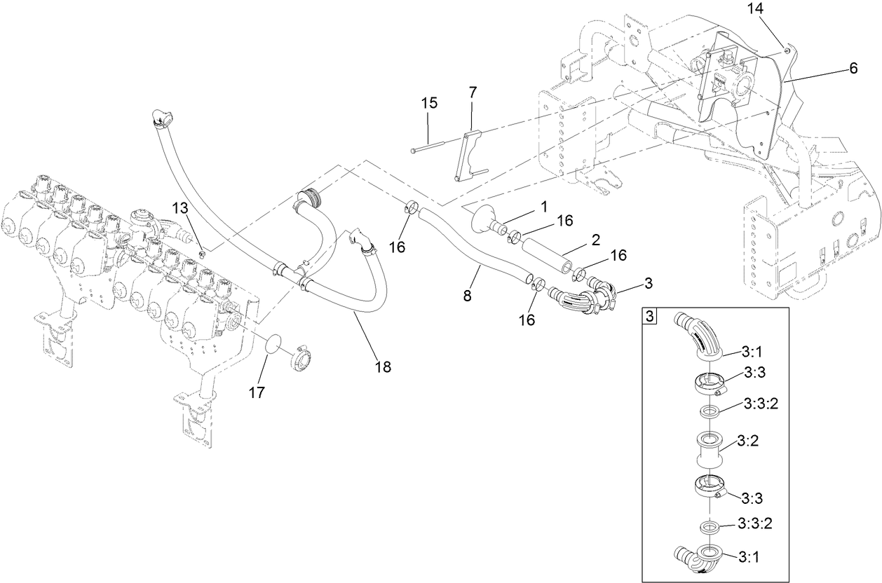 Flowmeter Mount and Hose Assembly