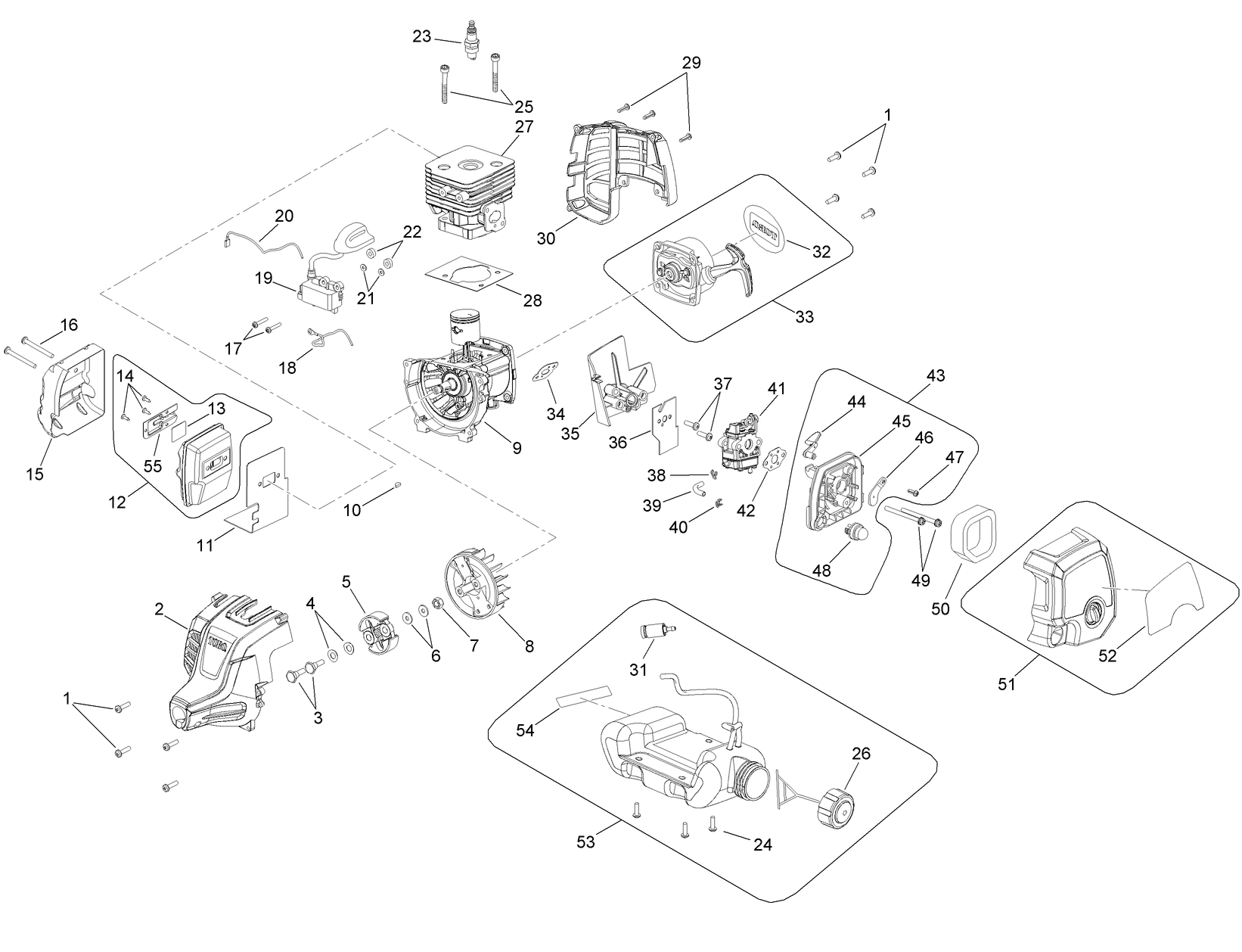 Power Head Components Assembly