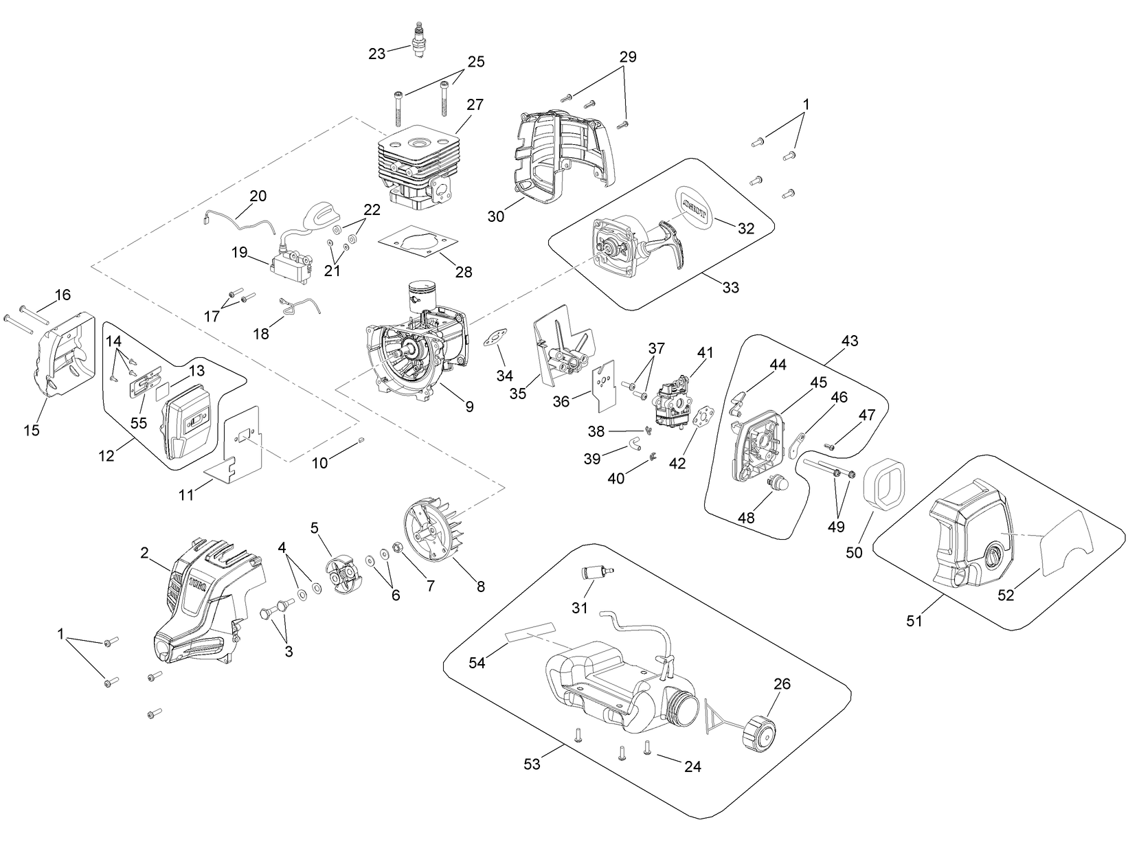 Power Head Components Assembly