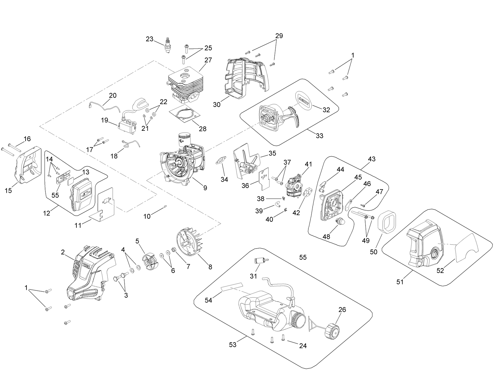 Power Head Components Assembly