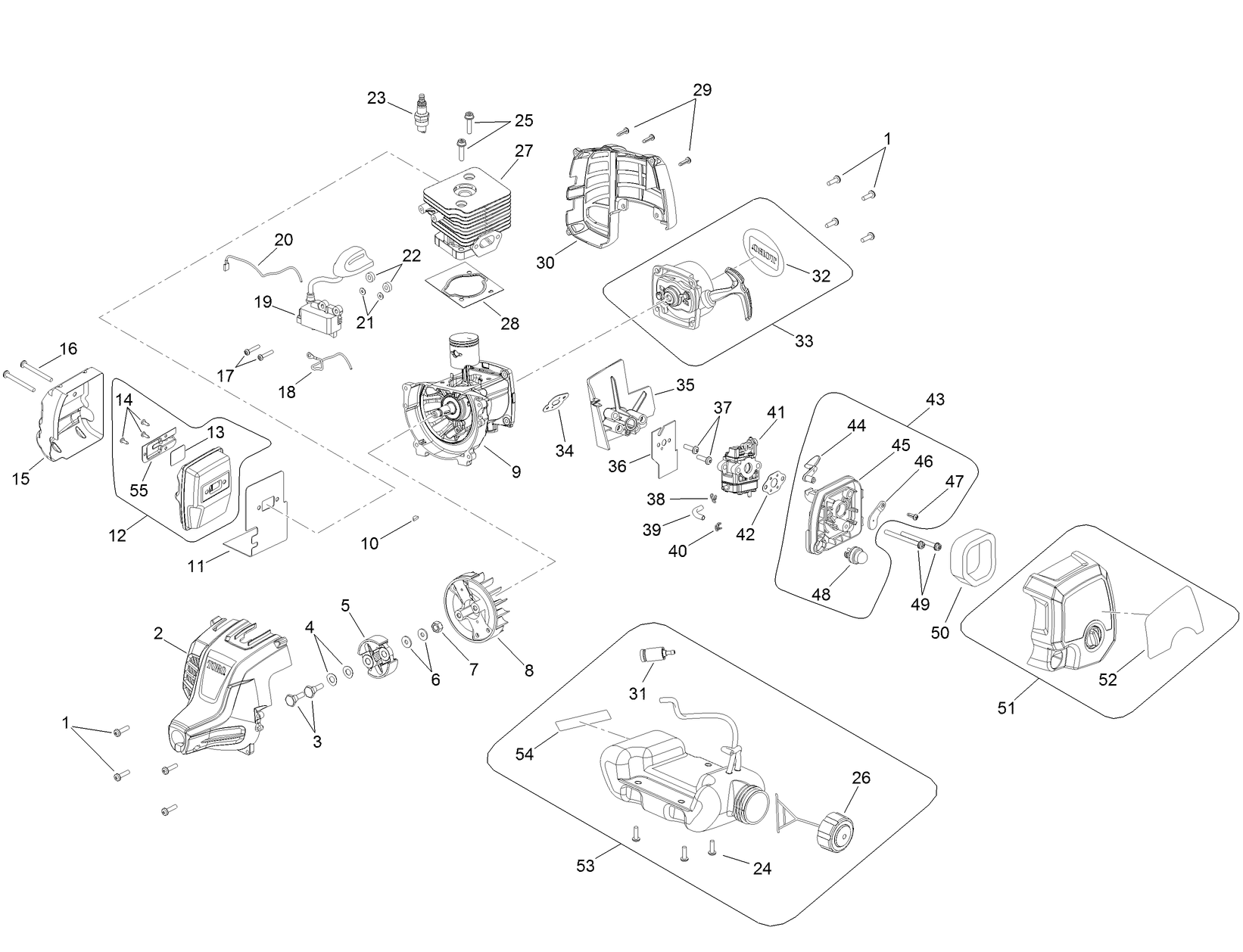 Power Head Components Assembly