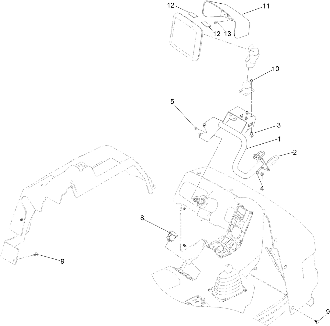 Monitor Mount and Display Cover Assembly