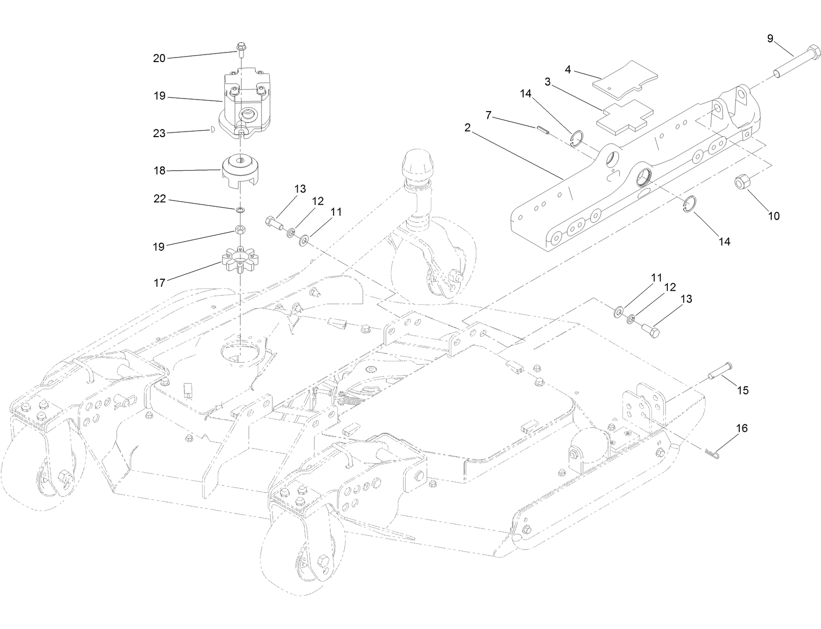 Right Deck Mount Assembly