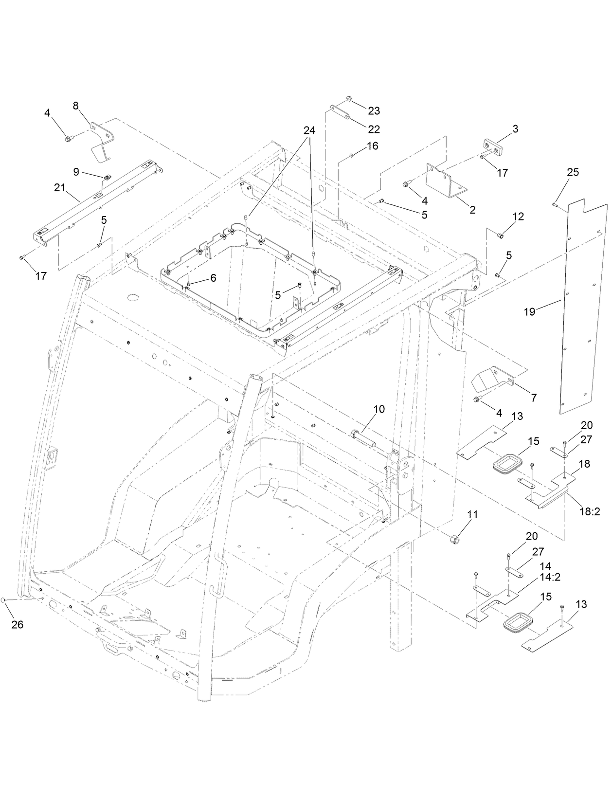 Frame, Mount and Seals Assembly
