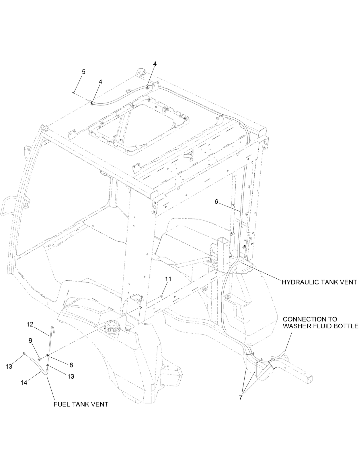 Window Wiper Hose Assembly