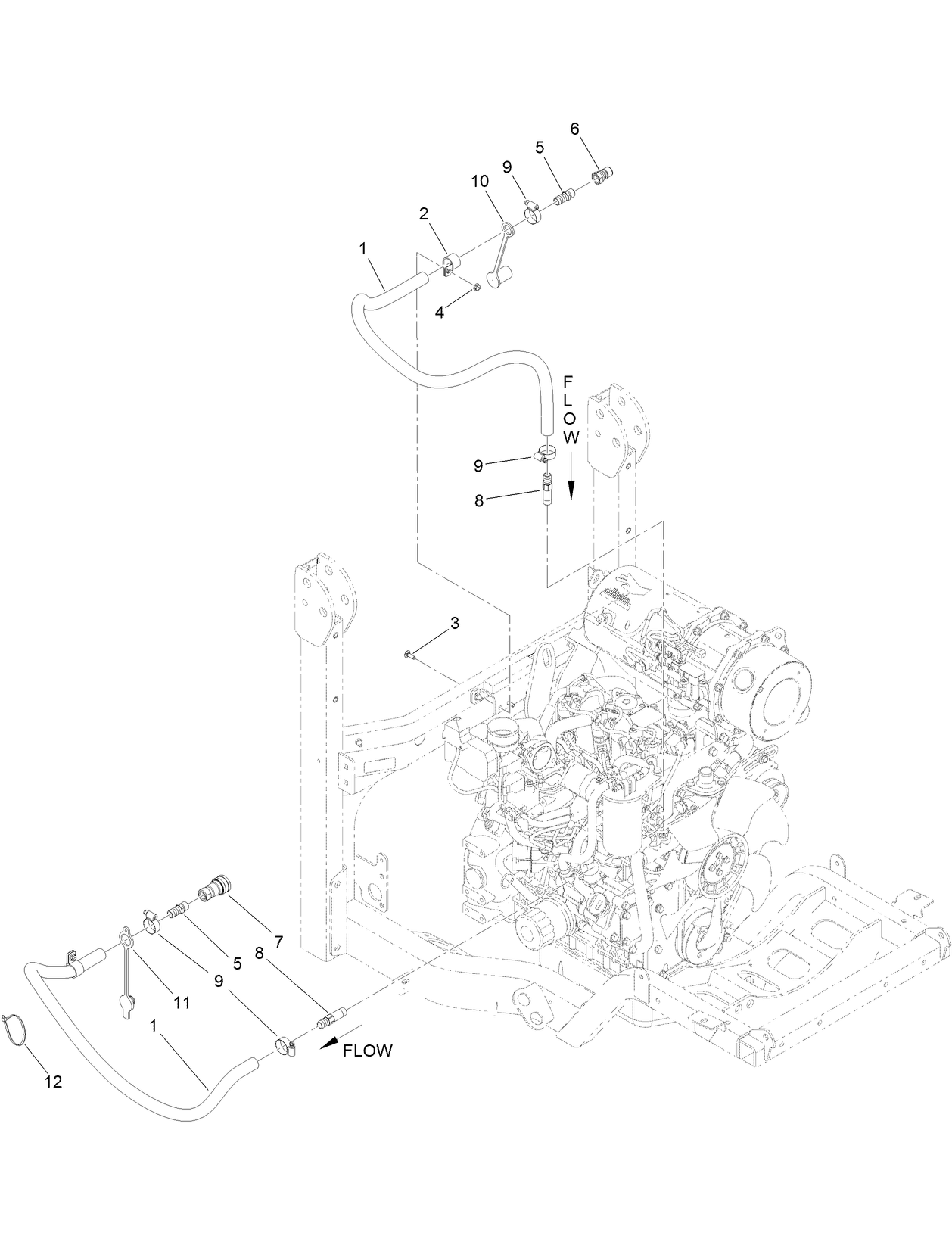 Heater Hose 37HP Assembly