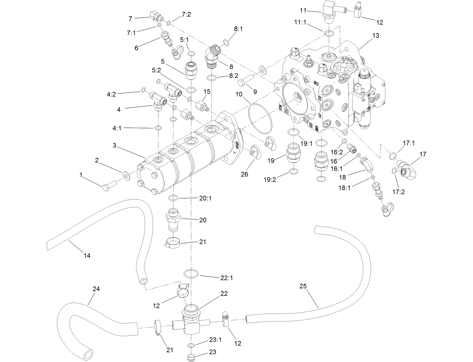 Piston Pump and Gear Pump Assembly