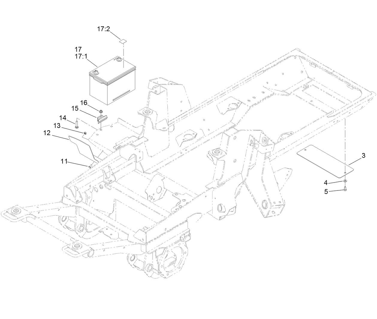 Battery, Shield and Rear Cover Assembly