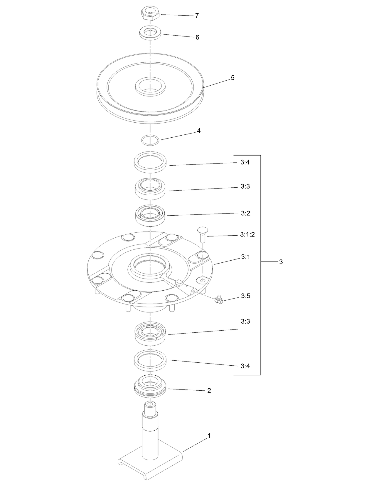High Driven Spindle Assembly No. 138-1932
