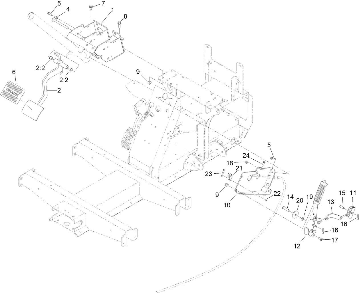 Pedal and Control Assembly