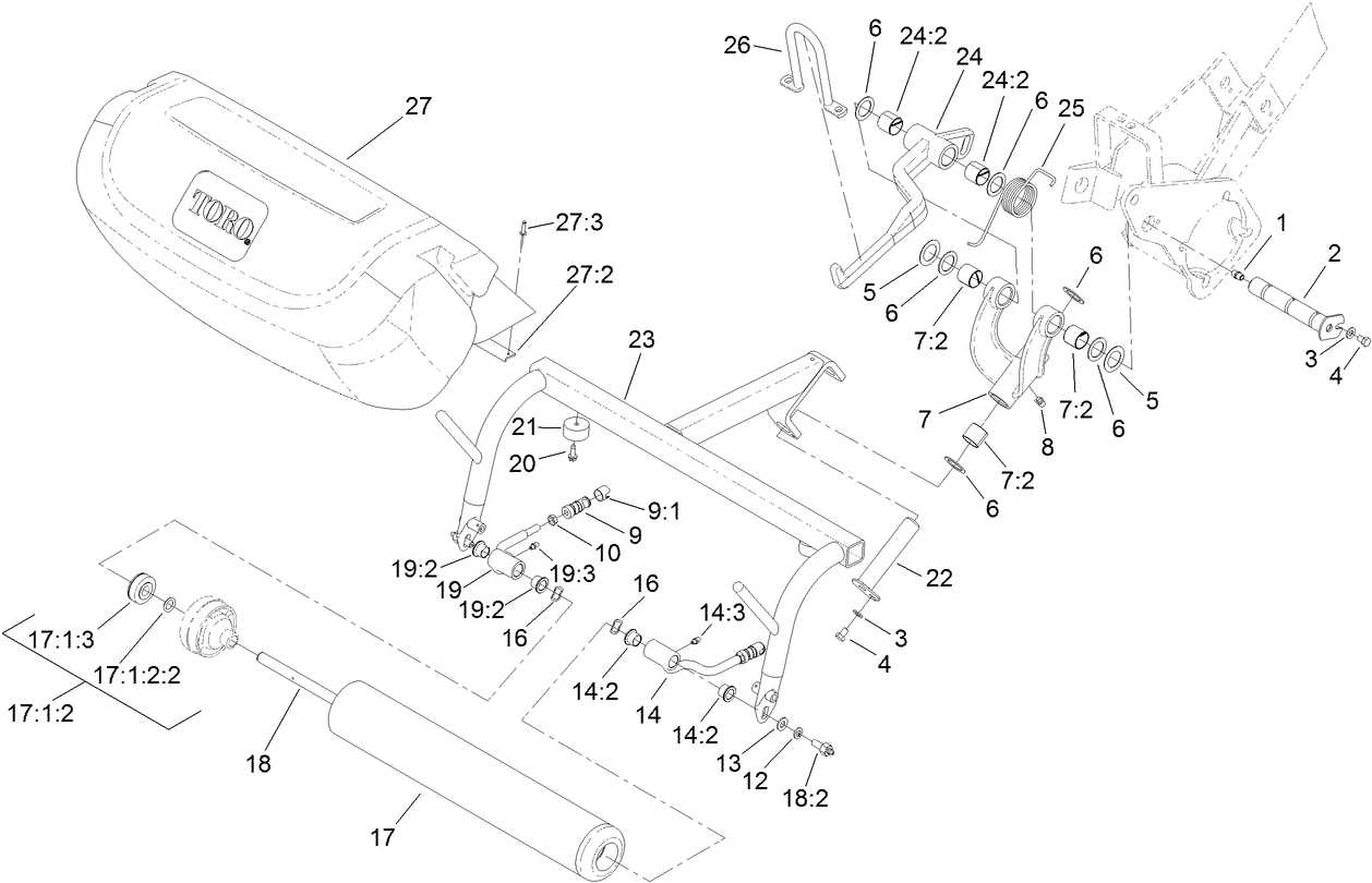 Left Pull Frame Assembly