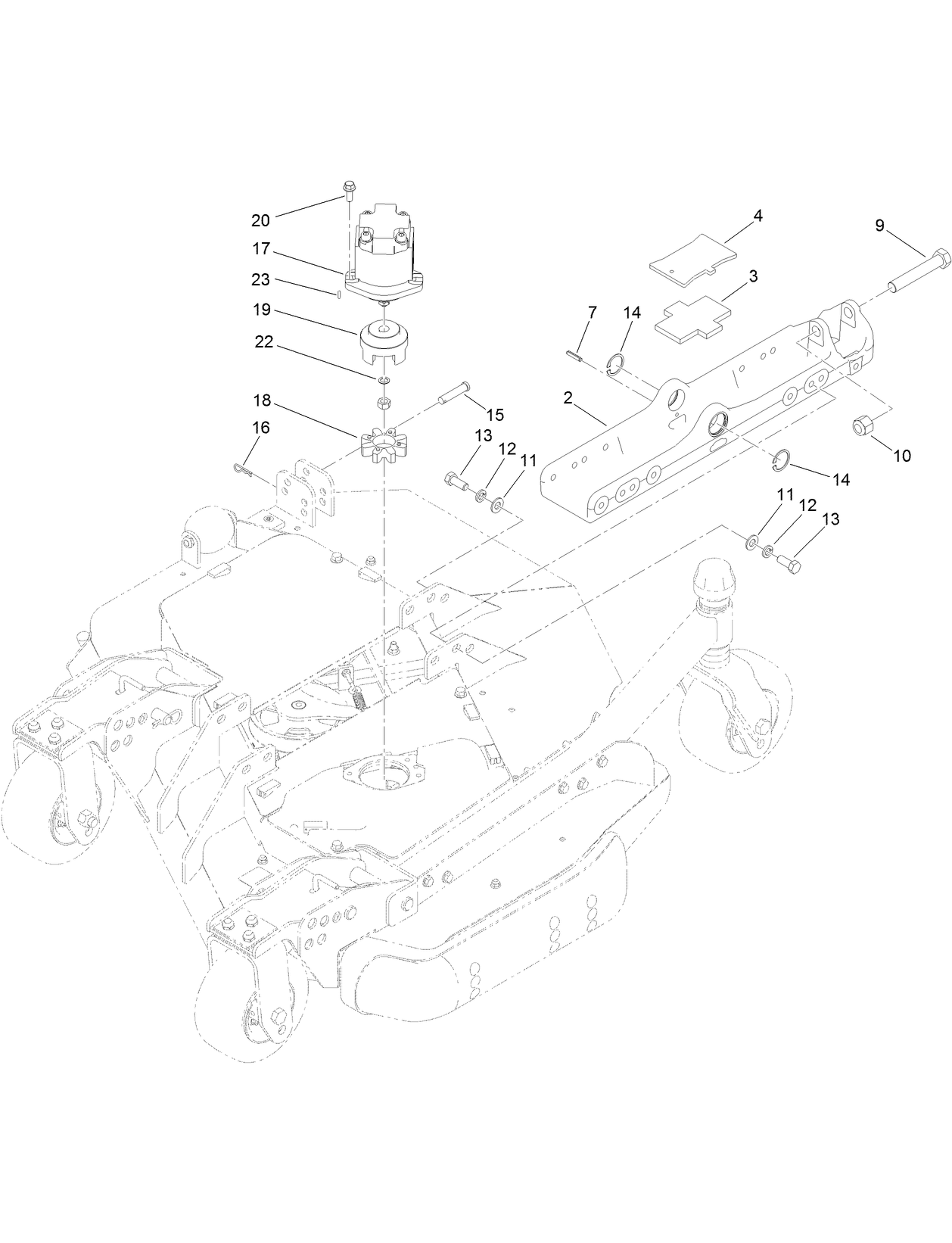 Left Deck Mount Assembly