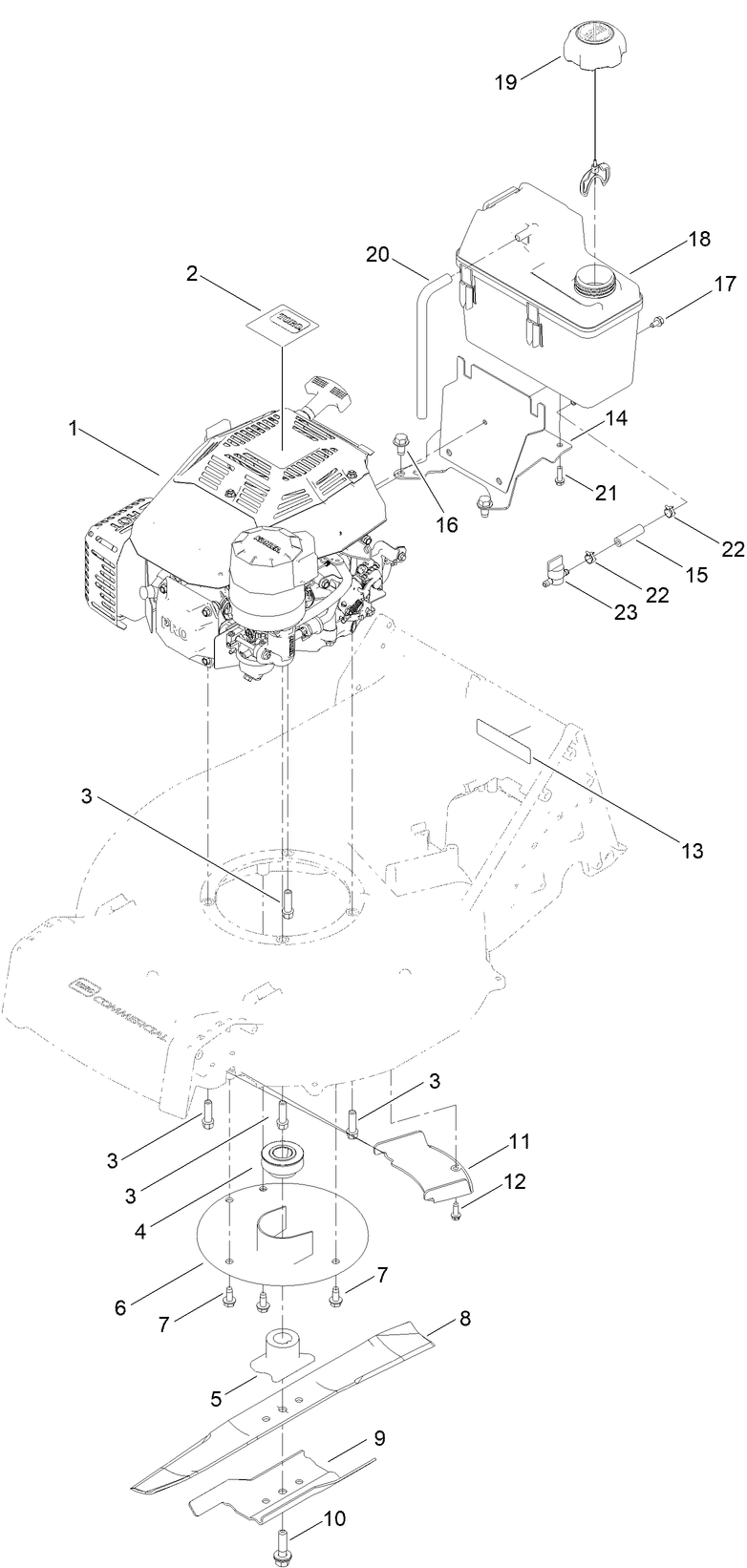 Engine and Blade Assembly