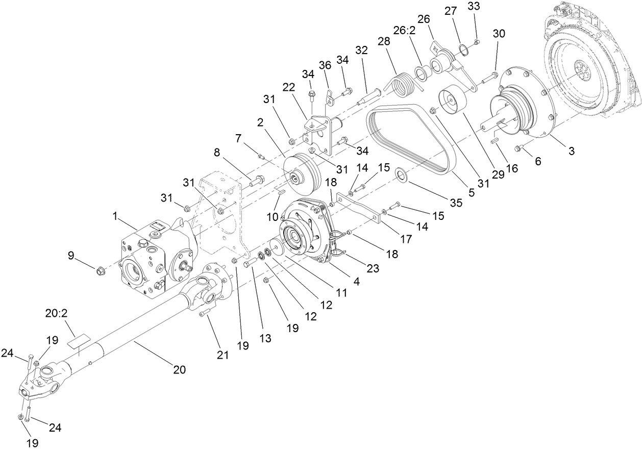 Hydraulic PTO Assembly