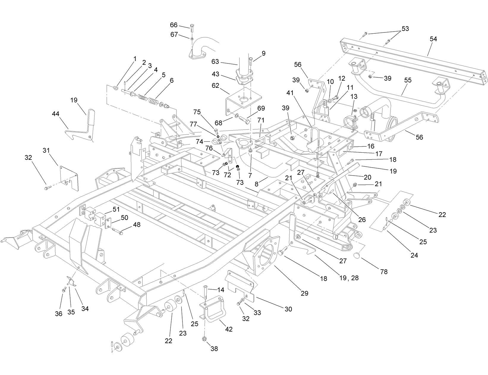 Frame and Muffler Assembly
