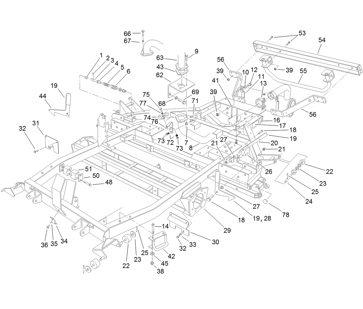 Frame and Muffler Assembly