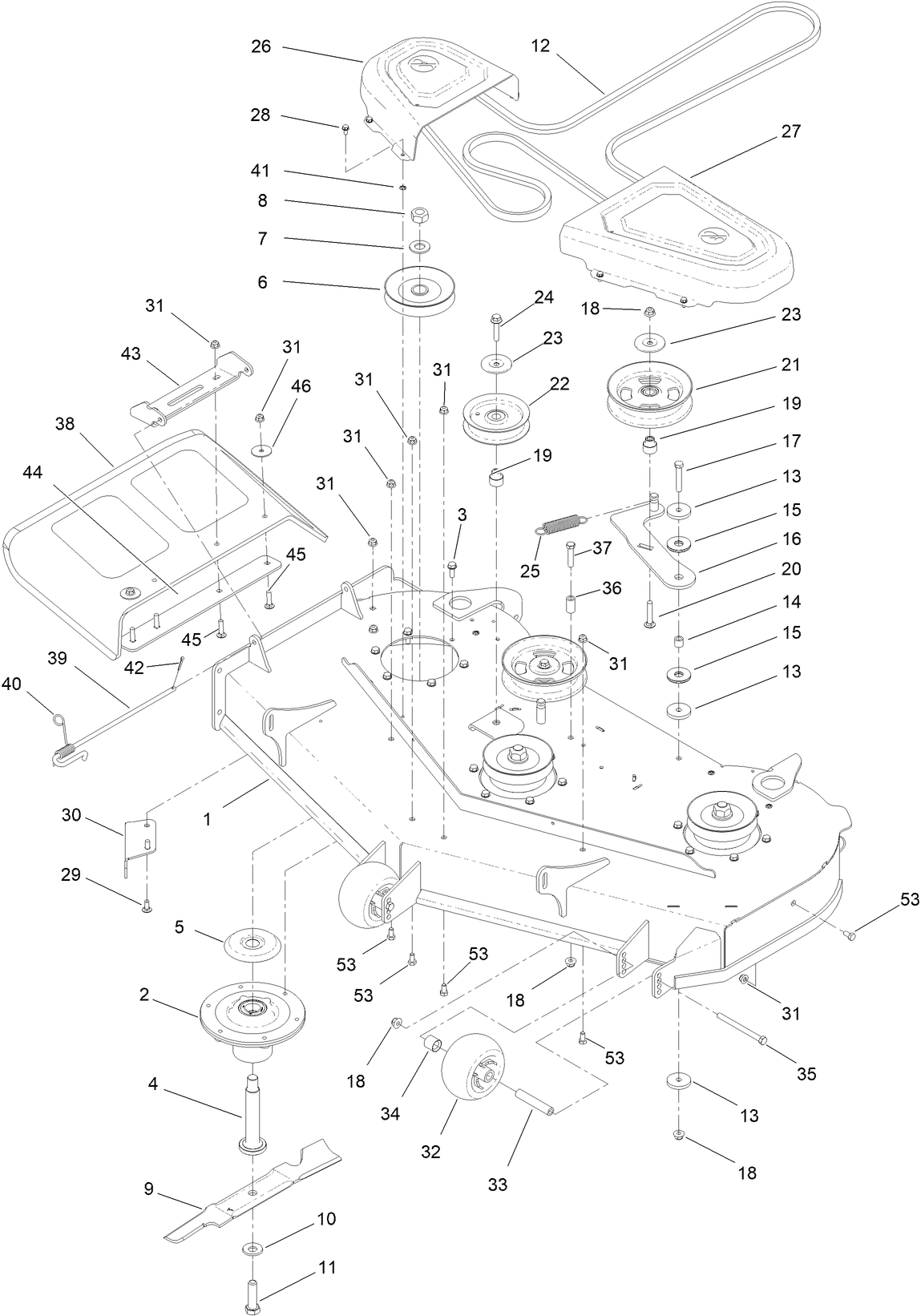 48 Inch Deck Assembly