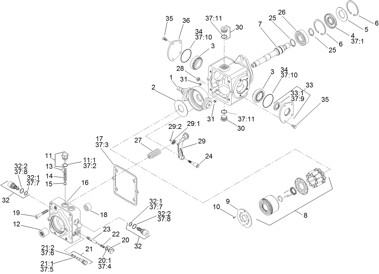Variable Piston Pump Assembly No. 138-0305