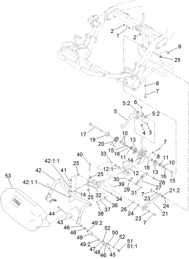 Center Cutting Unit Suspension Assembly
