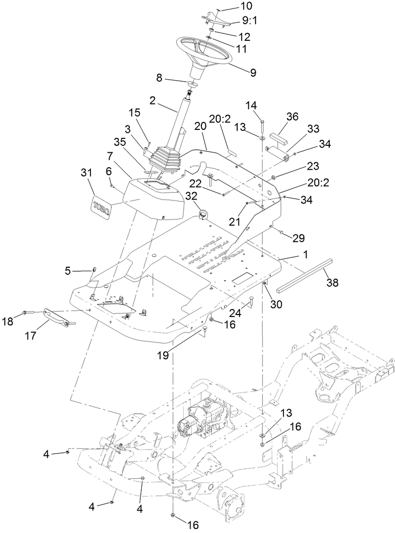 Platform, Steering and Console Assembly