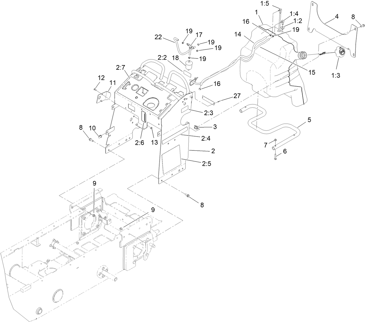 Fuel Tank and Tower Assembly