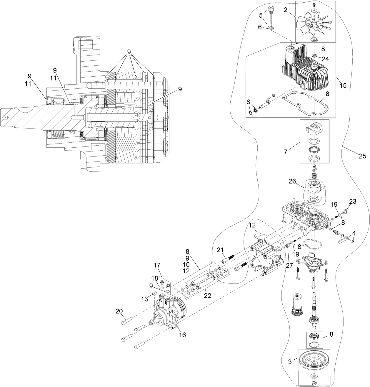 LH Hydro Assembly No. 135-7903