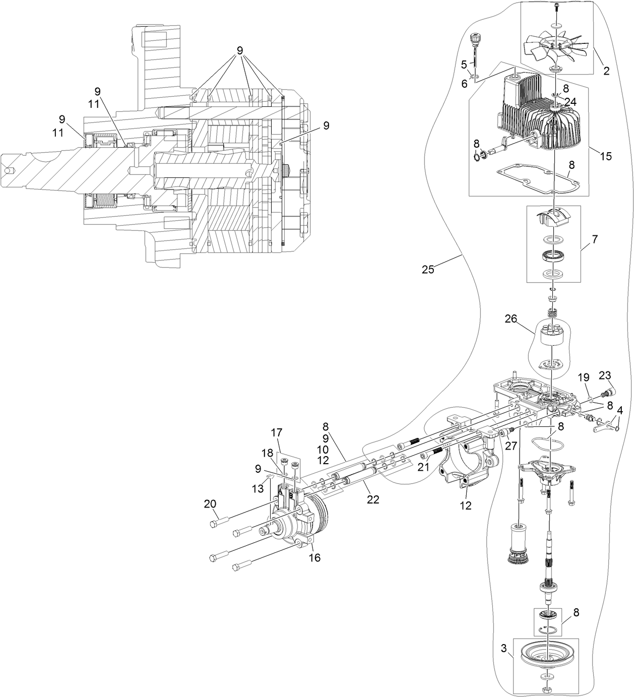 LH Hydro Assembly No. 135-7905