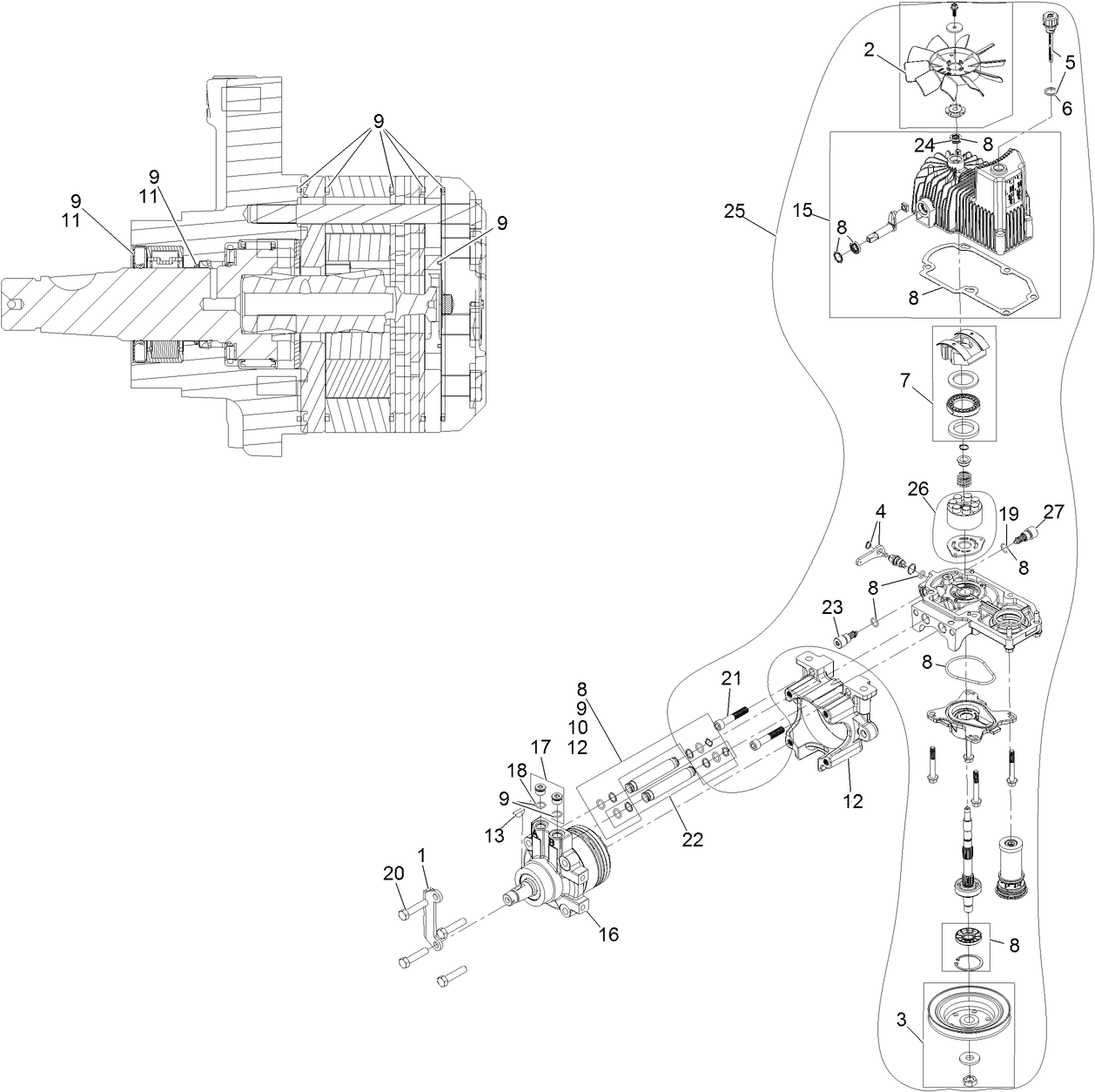 RH Hydro Assembly No. 135-7906