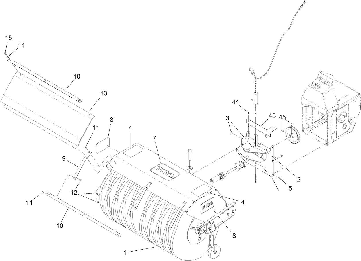 Broom and Deflector Assembly